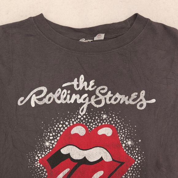 Rolling Stones Band Graphic Short Sleeve T Shirt Womens Size Large L Gray - Picture 1 of 9